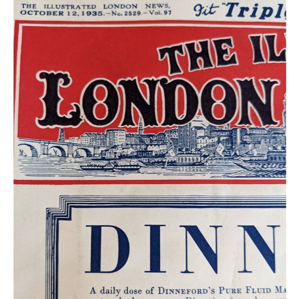 Vintage Illustrated London News Magazine Issue History October 12 1935 - Picture 16 of 16